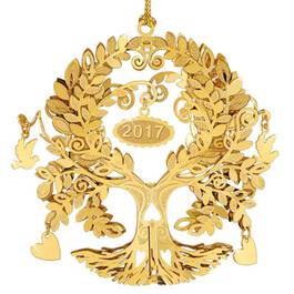 The 2017 Danbury Mint Annual Gold Christmas Ornament 5349 001 7 1