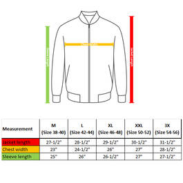 size chart jacket