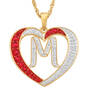 Personalized Diamond Heart Pendant 2300 0011 m initial M