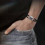 Skull Crossbones Leather Bracelet 12151 0010 m model