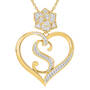 Personalized Diamond Rose Pendant 10663 0015 a main
