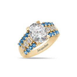 Personalized Queen of My Castle Birthstone Ring 11392 0011 c march