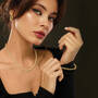 Golden Swirl Necklace, Earring & Bracelet Set, Golden Swirl Necklace Earring Bracelet Set 12279 0017 m model