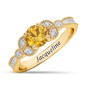 Personalized Genuine Birthstone & Diamond Ring, Personalized Genuine Birthstone Diamond Ring 11160 0011 k november