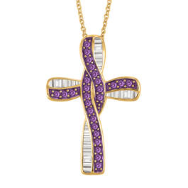 Personalized Birthstone Cross 11038 0011 b february