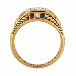 FREEDOM ISNT FREE US Marine Corps Diamond Patriot Ring 5958 006 8 3