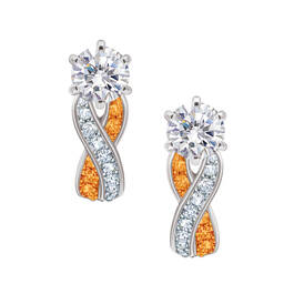 Birthstone Swirl Earrings 6366 0021 k november