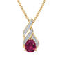 Genuine Birthstone & Diamond Pendant, Genuine Birthstone & Diamond Pendant 12324 0012 g july