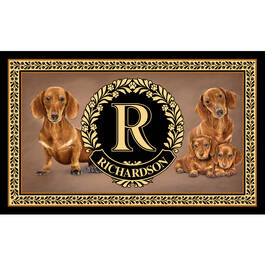 The Dog Accent Rug 6859 0033 a Dachshund Red