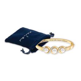 My Daughter Forever Pearl  Diamond Bracelet 2188 001 8 4