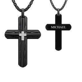 Black Ice Cross Pendant 10174 0017 a main