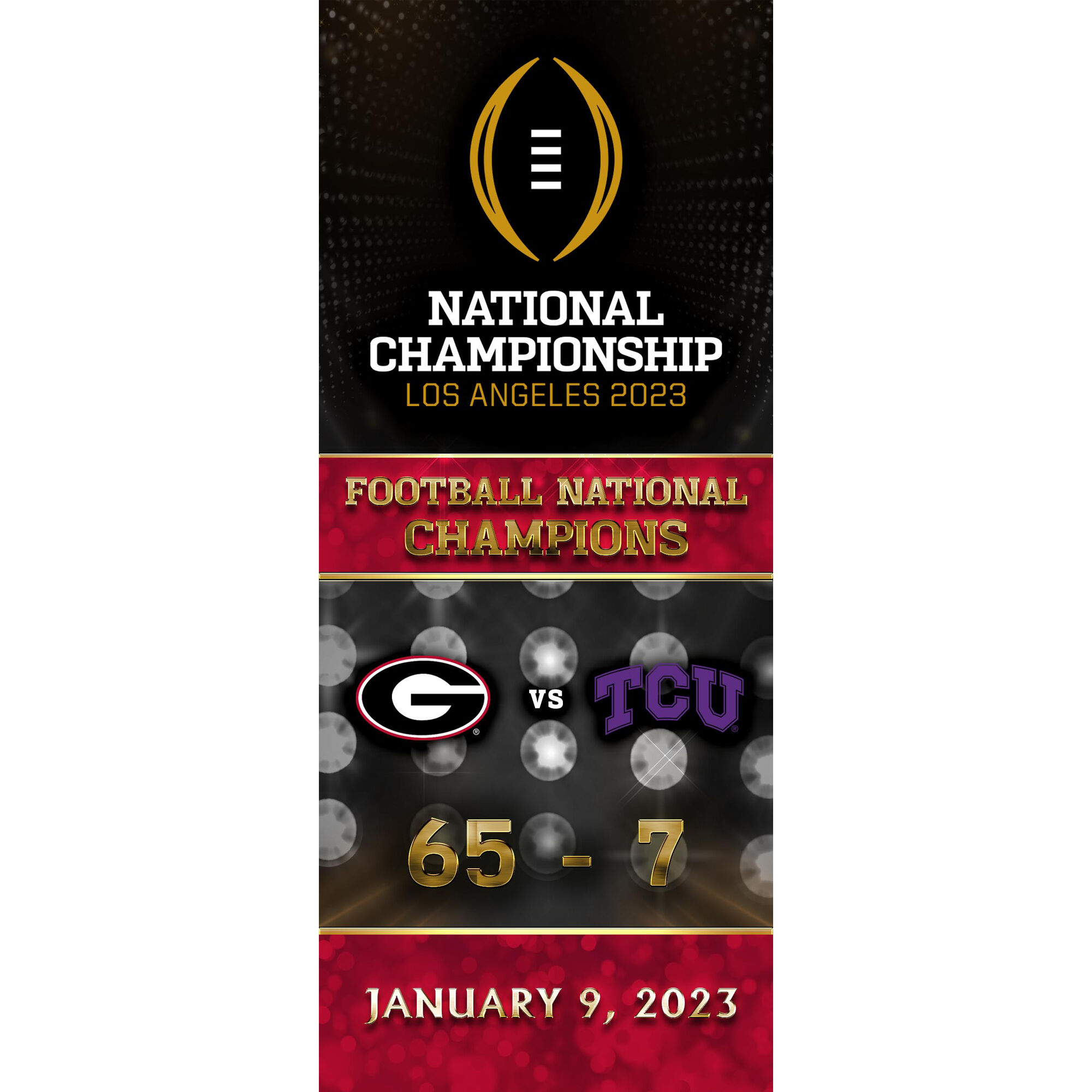 Georgia Bulldogs 2022 National Champions Framed Commemorative 4393 0478 c ticket