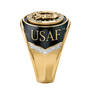 U.S. Air Force Onyx & Diamond Ring, Military Onyx Diamond Ring 6282 0048 c sideview