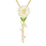 Personalized Birth Month Flower Pendant 11904 0012 d april