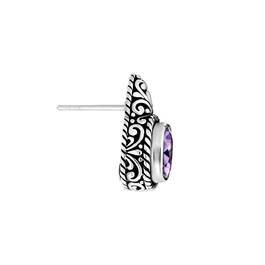 Genuine Amethyst Earrings 11142 2184 b earringside
