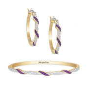 Birthstone Swirl Bracelet with FREE Matching Earrings 11615 0046 b february
