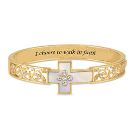 Walk in Faith Diamond Cross Bangle 11722 0012 a main