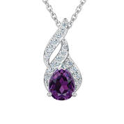 Genuine Birthstone Diamond Pendant 11573 0012 b february