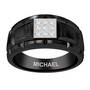 Black Steel Mens Ring 10421 0018 c ring