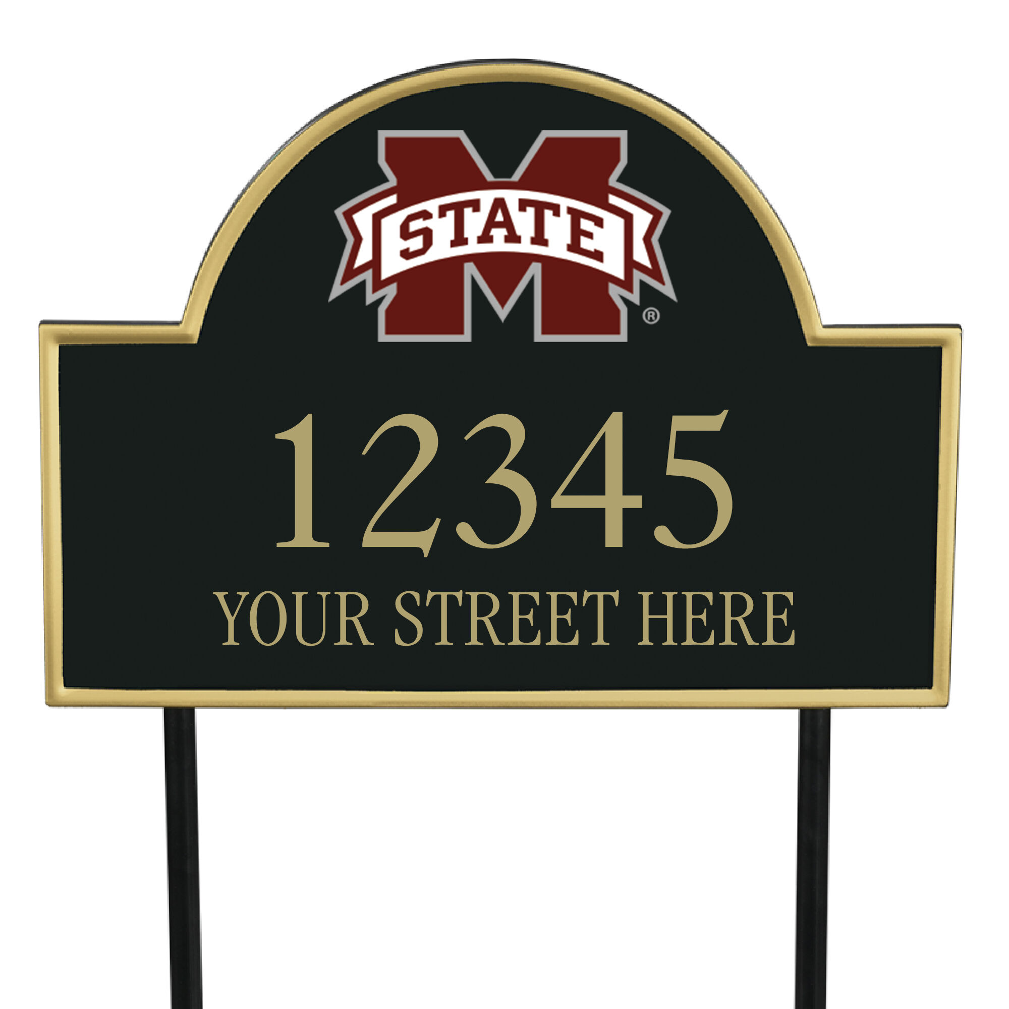 The College Personalized Address Plaque 5716 0384 b Mississippi State