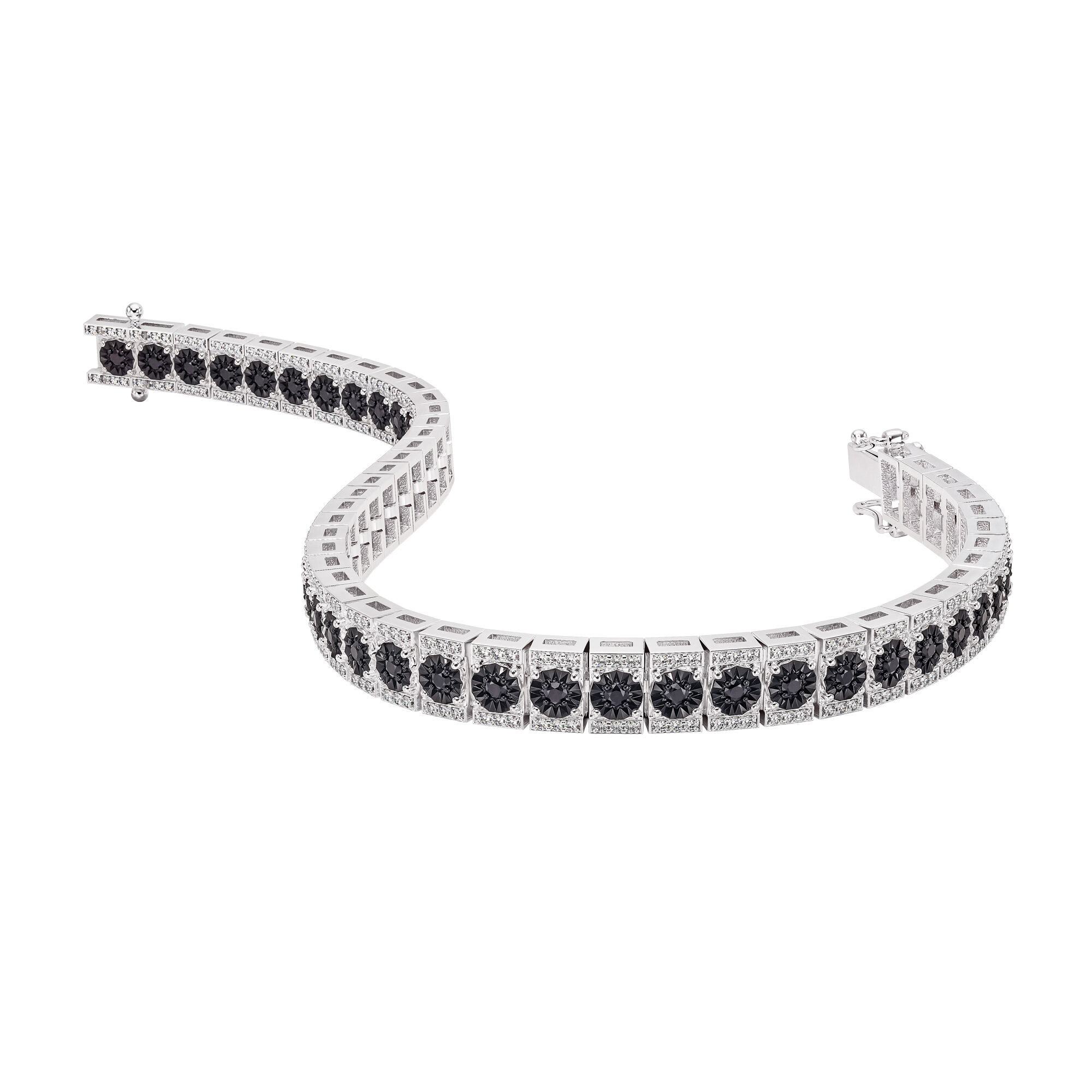 Black Diamond Tennis Bracelet