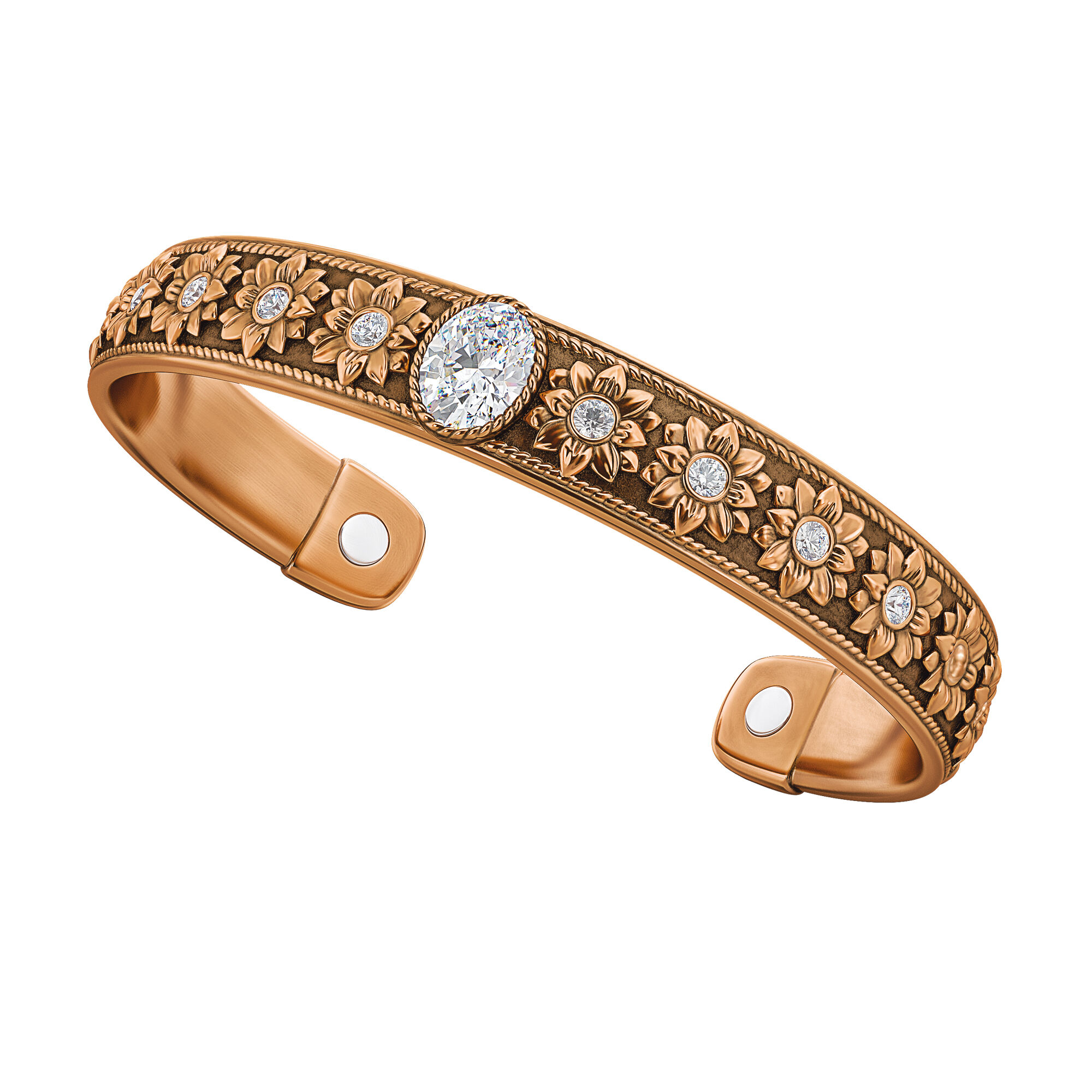 Vitality Copper Magnetic Bangle 5068 0016 b angled