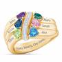 Many Hearts One Family Personalized Birthstone  Diamond Ring 6521 001 5 1