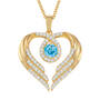 Birthstone Pendant Angel Heart Wing 6721 0013 c march