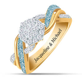 Personalized Birthstone and Diamond Ring 10751 0018 l december