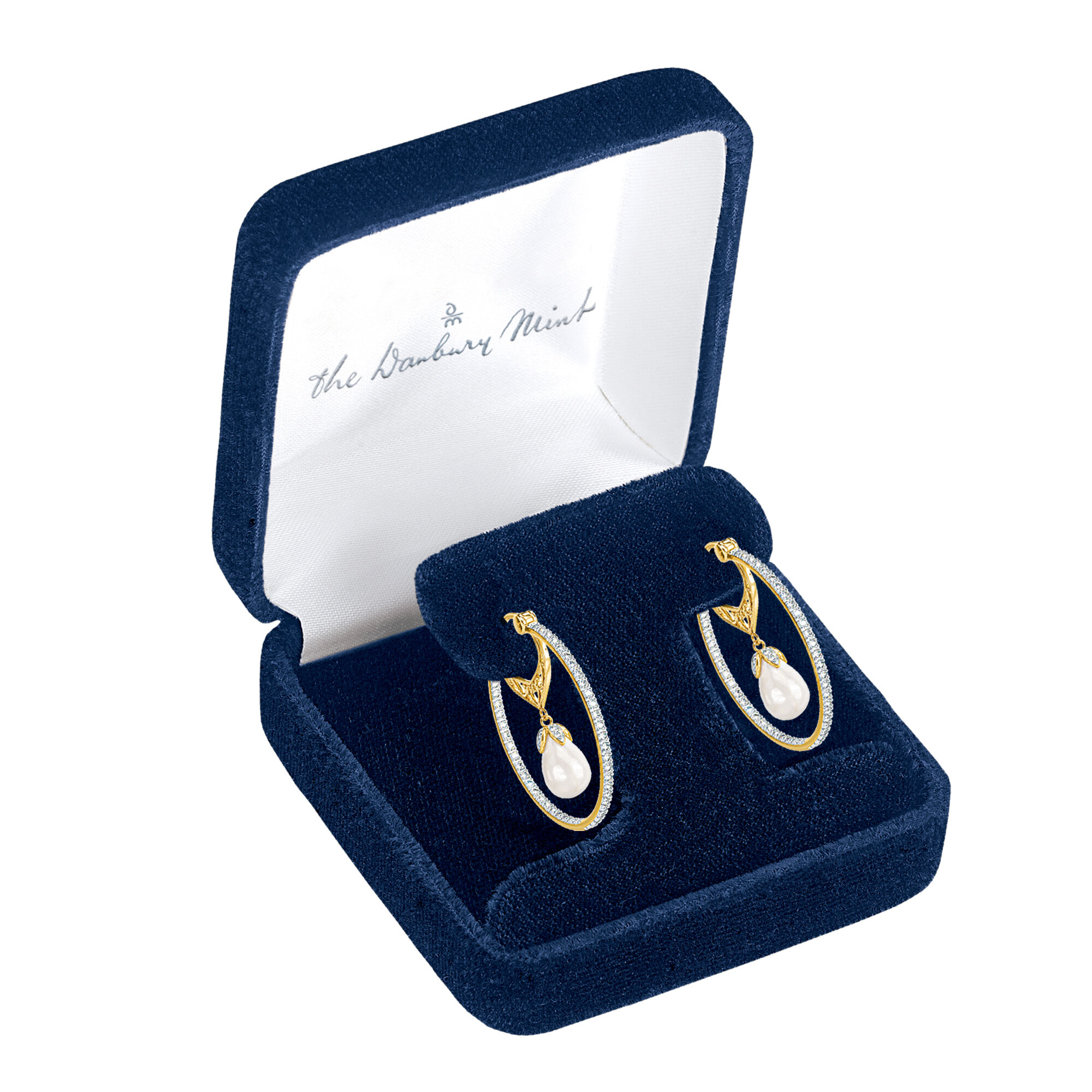 Precious In Pearls Diamond Hoop Earrings 6598 0013 g display box