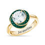 Love Knot Birthstone Ring with Free Matching Earrings 12097 0025 e may
