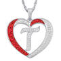 Personalized Diamond Initial Heart Pendant 10926 0018 t initial T