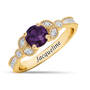 Personalized Genuine Birthstone Diamond Ring 11160 0011 b february