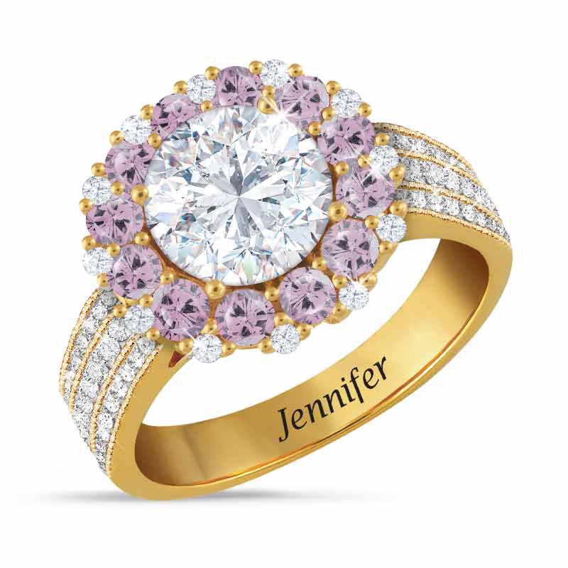 Birthstone Beauty Diamonisse Halo Ring 4924 001 3 6