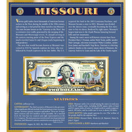 The United States Enhanced Two Dollar Bill Collection 6448 0031 a Missouri