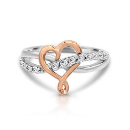 Sterling Silver Crossover Heart Ring 11142 1509 b front