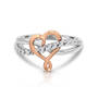 Sterling Silver Crossover Heart Ring 11142 1509 b front