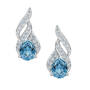 Genuine Birthstone and Diamond Earrings 11573 0020 l december
