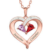 Forever Together Birthstone Diamond Heart Pendant 6995 0012 a main1