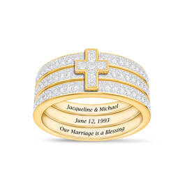 Our Marriage is a Blessing Anniversary Ring Set 11421 0016 a main