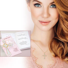 Cross Pendant Bible Quote Book Set 11714 0012 m model