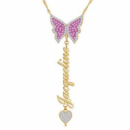 Personalized Birthstone Butterfly Necklace 6727 001 7 10