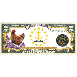 State Bird and Flower Enhanced $2 Bill Collection 11346 0018 a RhodeIsland