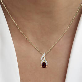 Genuine Birthstone & Diamond Pendant 12324 0012 n model