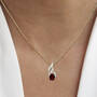 Genuine Birthstone & Diamond Pendant, Genuine Birthstone & Diamond Pendant 12324 0012 n model