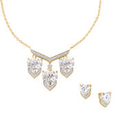 Trio of Hearts Diamond Necklace with Free Earrings 11808 0019 a main