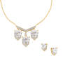 Trio of Hearts Diamond Necklace with Free Earrings 11808 0019 a main