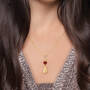 Drop of Gold Birthstone Diamond Necklace 6929 0013 n model