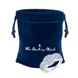 Genuine March Birthstone Ring 11571 0030 g giftpouch