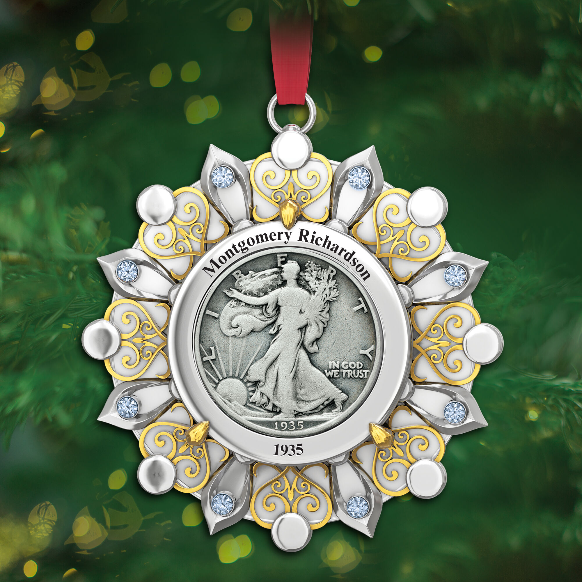 Birth Year Coin Ornament 10400 0013 b ornament